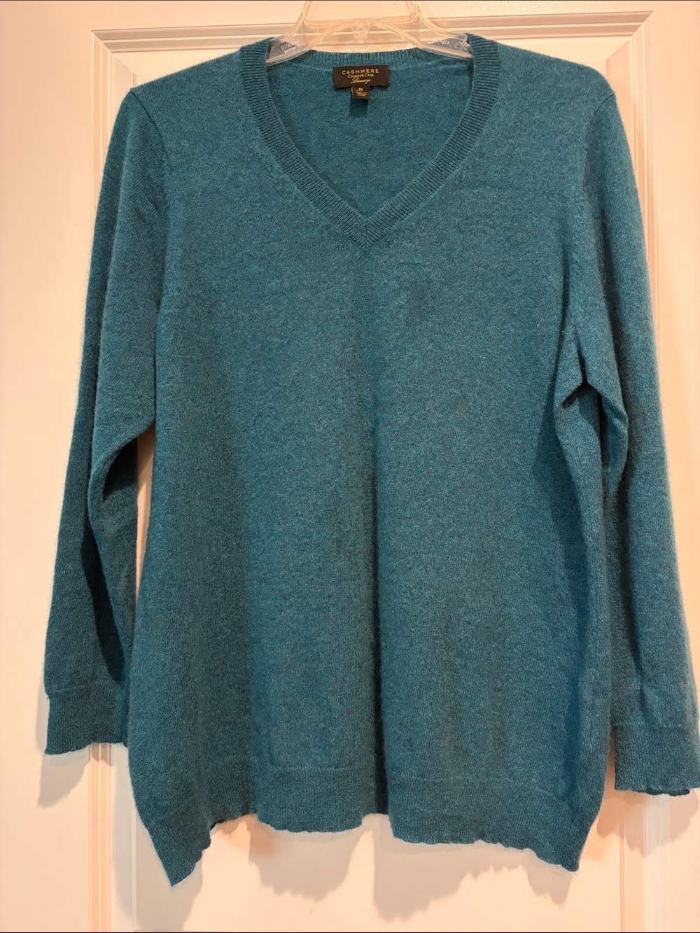 3 for $25! Charter Club Men’s Teal V-Neck Cashmere Sweater with flaws, 3X